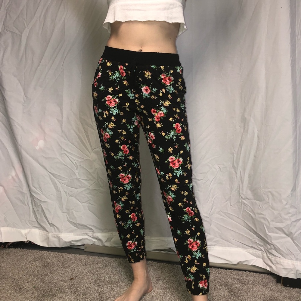 Floral joggers